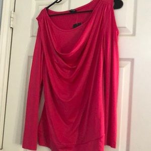 Women’s pink cold shoulder blouse